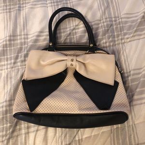 Betsy Johnson black and white crossbody